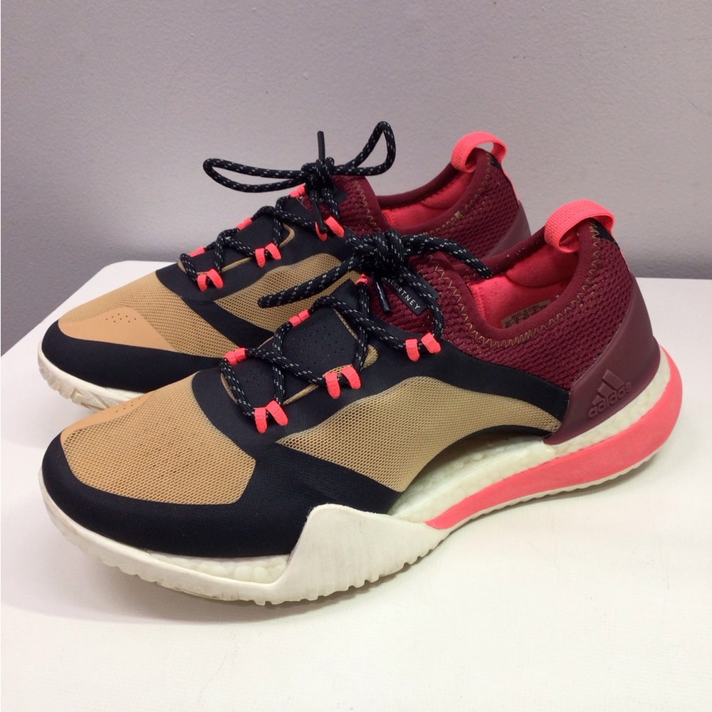 STELLE McCARTNEY SIZE 7.5 ADIDAS PUREBOOST X TR 3.0 CARDBOARD MAROON